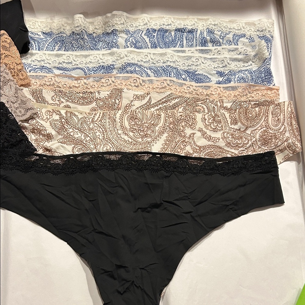 9 pair of Victoria’s Secret thong panties. Size large - Picture 2 of 8